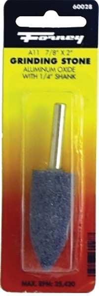 Forney 60028 Grinding Point, 7/8 x 2 in Dia, 1/4 in Arbor/Shank, 60 Grit, Coarse, Aluminum Oxide Abrasive [SKU: ORG8910309]