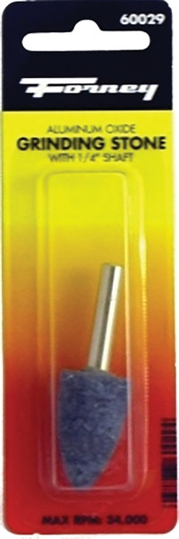Forney 60029 Grinding Point, 3/4 x 1-1/4 in Dia, 1/4 in Arbor/Shank, 60 Grit, Coarse, Aluminum Oxide Abrasive [SKU: ORG8910317]