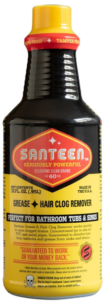 SANTEEN 700-6 Hair and Grease Clog Remover, 32 oz Bottle [SKU: ORG7409311]