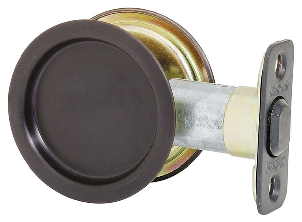 Kwikset 33410/11P Pocket Door Lock, Oil-Rubbed Bronze, 2-3/8 in Backset [SKU: ORG5913199]