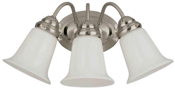 Westinghouse 66497 Wall Mount Fixture, 3-Lamp, Brushed Nickel Fixture [SKU: ORG1439967]