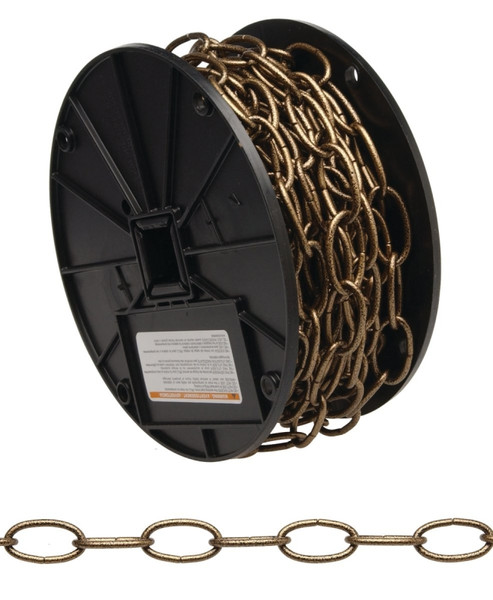 Campbell 0722010 Decorator Chain, #10, 40 ft L, 35 lb Working Load, Metal, Brushed Nickel [SKU: ORG0821157]