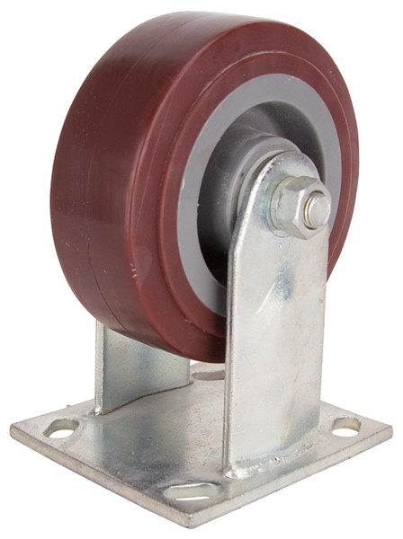 ProSource JC-P03 Rigid Caster, 5 in Dia Wheel, 2 in W Wheel, PU Wheel, Gray, 450 lb, Steel Housing Material [SKU: ORG3867595]