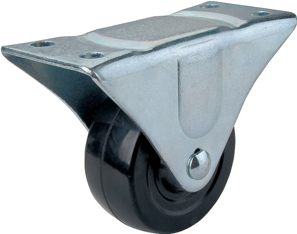 ProSource JC-H03 Rigid Caster, 3 in Dia Wheel, 1-1/4 in W Wheel, Rubber Wheel, Black, 210 lb, Steel Housing Material [SKU: ORG6508188]