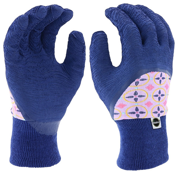 Miracle-Gro MG20802-W-ML Jersey Garden Gloves, Women's, M/L, Knit Cuff, Foam Latex Coating, Latex Glove, Assorted [SKU: ORG5916184]