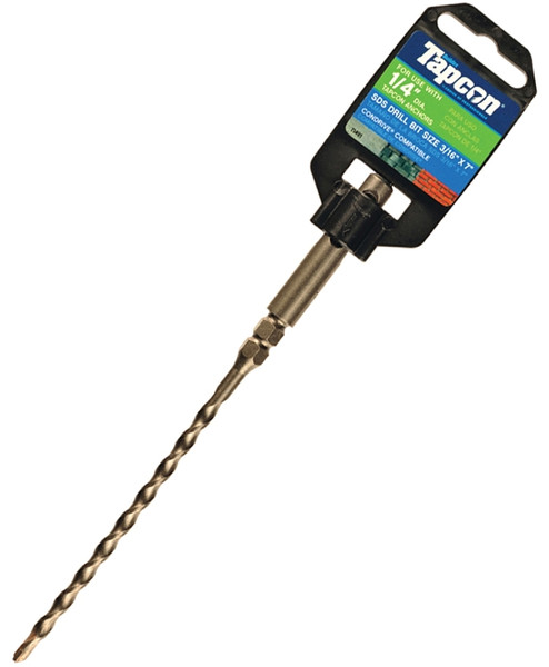 Buildex Tapcon 11491 Hammer Drill Bit, 3/16 in Dia, 7 in OAL, Percussion, SDS Shank [SKU: ORG5148564]