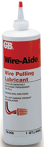 GB Wire Aide Series 79-006N Wire Pulling Lubricant, 1 qt Bottle, Gel [SKU: ORG6748461]