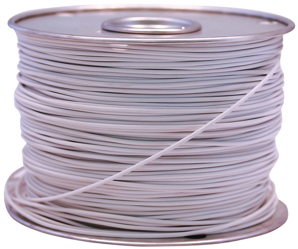 CCI 55667223 Primary Wire, 18 AWG Wire, 1-Conductor, 60 VDC, Copper Conductor, White Sheath, 100 ft L [SKU: ORG7116338]