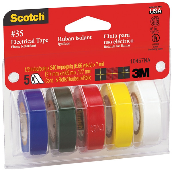 Scotch 10457 Electrical Tape Kit, PVC Backing [SKU: ORG6784508]