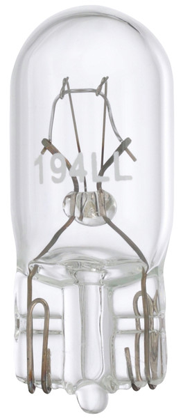 PEAK 194LL-BPP Miniature Automotive Bulb, 14 V, 4 W, Incandescent Lamp, Wedge Base, Clear Light [SKU: ORG8213001]