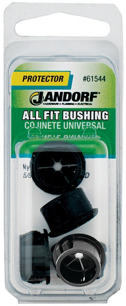Jandorf 61544 Conduit Bushing, 7/16 in Dia Cable, Nylon, Black, 5/8 in Dia Panel Hole [SKU: ORG3396066]