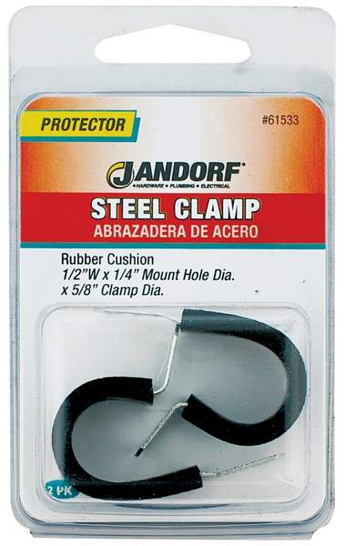 Jandorf 61533 Cushion Clamp, Rubber/Steel, Black [SKU: ORG3395944]