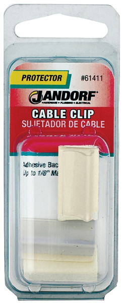 Jandorf 61411 J-Shape Cable Clip, PVC, Clear [SKU: ORG3394673]
