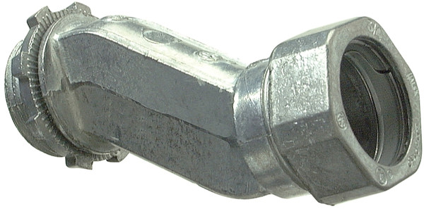 Halex 03905 Offset Connector, 1/2 in, Zinc [SKU: ORG2632578]