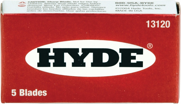 HYDE 13120 Razor Blade, Single-Edge Blade, Steel Blade [SKU: ORG0637348]