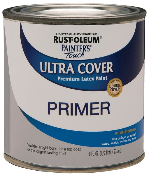 RUST-OLEUM PAINTER'S Touch 1980730 Exterior Primer, Flat, Gray, 0.5 pt, Can [SKU: ORG6645808]