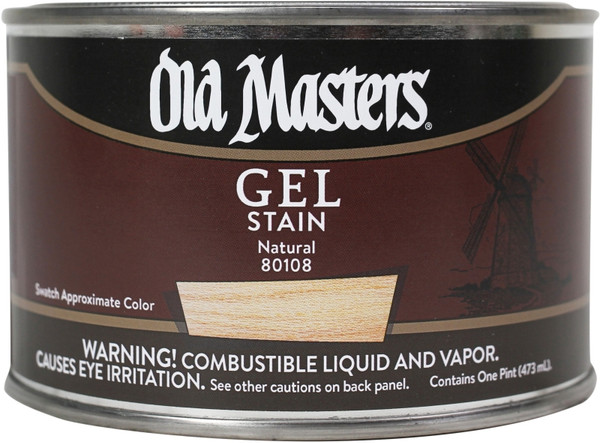 Old Masters 80108 Gel Stain, Natural, Liquid, 1 pt, Can [SKU: ORG0982421]