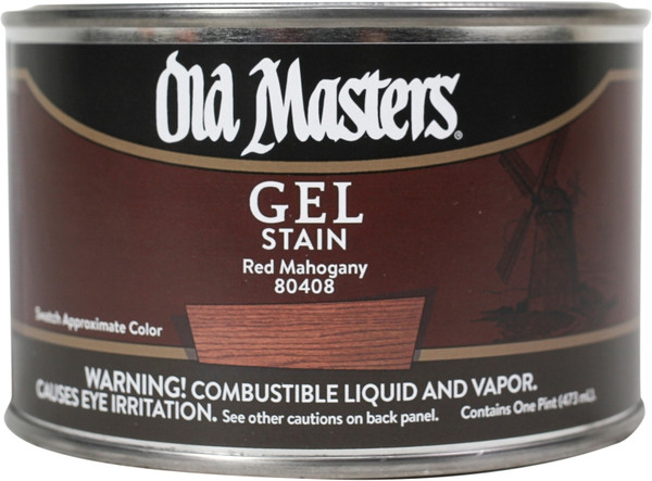 Old Masters 80408 Gel Stain, Red Mahogany, Liquid, 1 pt, Can [SKU: ORG1574656]