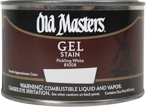 Old Masters 81008 Gel Stain, Pickling White, Liquid, 1 pt, Can [SKU: ORG5848148]