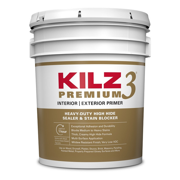 Kilz 13000 Sealer and Primer, White, 5 gal, Pail [SKU: ORG6180160]