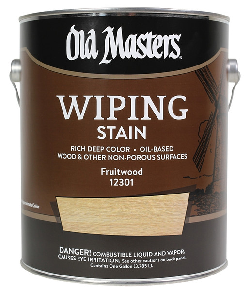 Old Masters 12301 Wiping Stain, Fruitwood, Liquid, 1 gal, Can [SKU: ORG3745668]