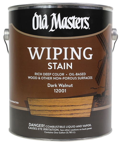 Old Masters 12001 Wiping Stain, Dark Walnut, Liquid, 1 gal, Can [SKU: ORG7772999]