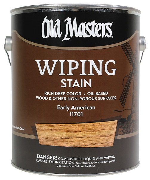 Old Masters 11701 Wiping Stain, Early American, Liquid, 1 gal, Can [SKU: ORG9234840]