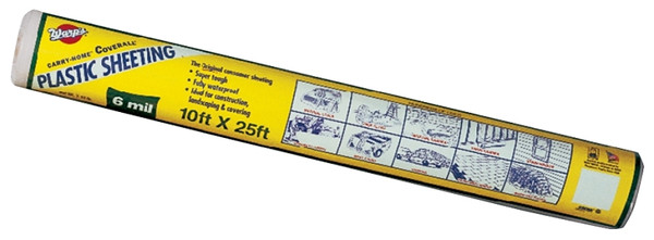 Warp's SP-6CH10-C Poly Film, 25 ft L, 10 ft W, Clear [SKU: ORG0213611]