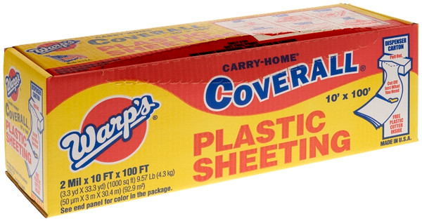 Warp's 2CD10C Poly Film, 100 ft L, 10 ft W, Clear [SKU: ORG6211908]