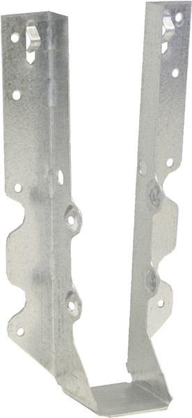MiTek JUS210-TZ Slant Joist Hanger, 7-3/4 in H, 1-3/4 in D, 1-9/16 in W, 2 in L x 10 to 12 in H, Steel, Zinc [SKU: ORG6338560]