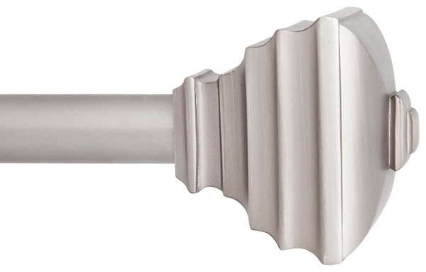 Kenney KN80208 Curtain Rod, 3/4 in Dia, 66 to 120 in L, Pewter [SKU: ORG2240752]