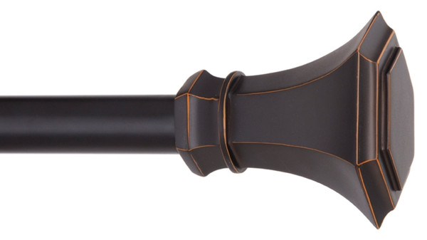 Kenney KN80106 Curtain Rod, 3/4 in Dia, 36 to 66 in L, Metal, Black Copper [SKU: ORG2240760]