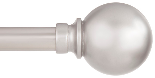 Kenney KN80102 Curtain Rod, 3/4 in Dia, 36 to 66 in L, Metal, Brushed Nickel [SKU: ORG2240786]