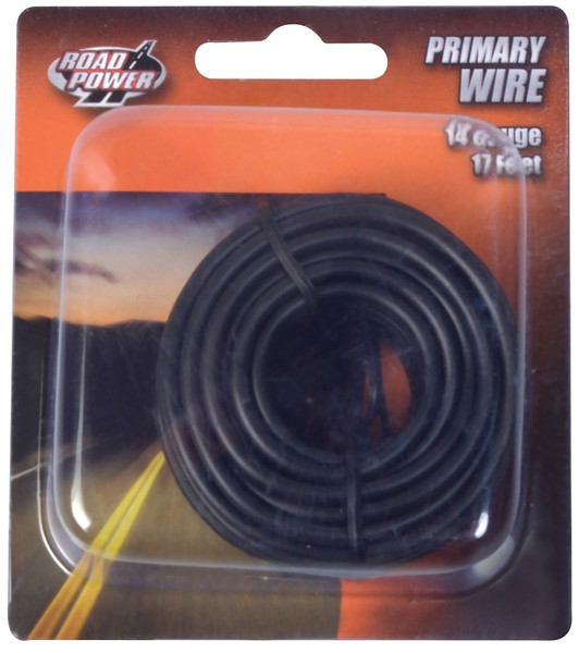 Road Power 55667133/14-1-11 Electrical Wire, 14 AWG Wire, 25/60 VAC/VDC, Copper Conductor, Black Sheath, 17 ft L [SKU: ORG6925713]