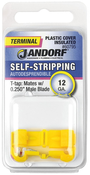 Jandorf 60795 Terminal, 12 AWG Wire, Plastic Insulation, Copper Contact, Yellow [SKU: ORG3399813]