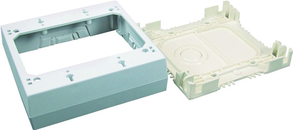 Wiremold NMW NMW3-2 Outlet Box, 2 -Gang, Plastic, White, Wall Mounting [SKU: ORG6087639]