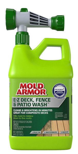 Mold Armor FG51264 Deck and Fence Wash, Liquid, Yellow, 64 oz, Spray Dispenser [SKU: ORG8055501]