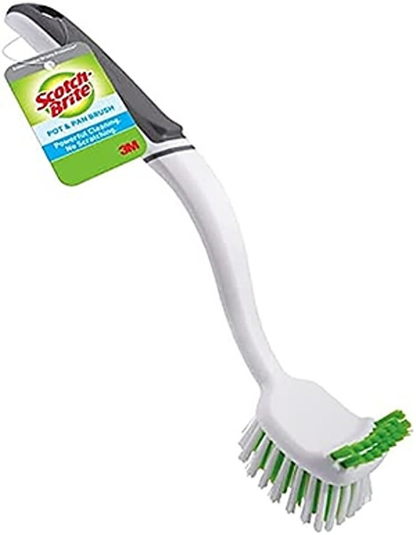 Scotch-Brite 496 Cleaning Brush, 12 in OAL, Blue/White Handle [SKU: ORG3315066]