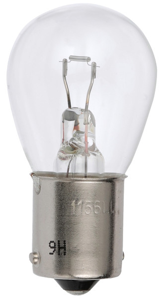 PEAK 1156LL-BPP Miniature Automotive Bulb, 12.8 V, 27 W, Incandescent Lamp, Bayonet Base, Clear Light [SKU: ORG8316127]