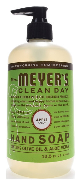Mrs. Meyer's 17427 Hand Soap, Liquid, Colorless, Apple, 12.5 oz Bottle [SKU: ORG8145294]