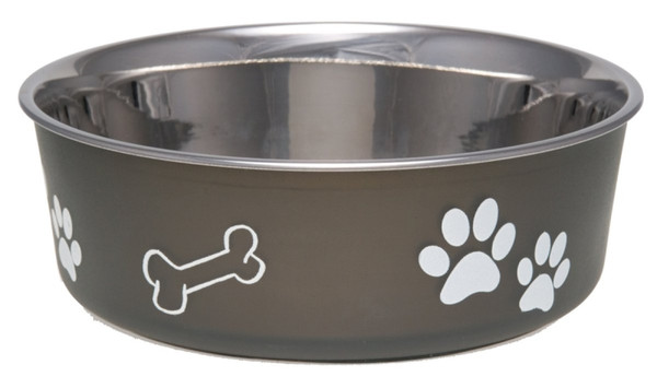 Loving Pets 7405ME Pet Feeding Bowl, M, 28 oz Volume, Polyresin/Stainless Steel, Espresso [SKU: ORG1866995]
