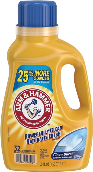 ARM & HAMMER 09990 Laundry Detergent, 50 oz, Liquid, Clean Burst [SKU: ORG1946466]