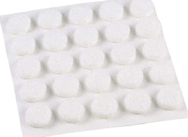 Shepherd Hardware 9957 Furniture Pad, Felt Cloth, White, 3/8 in Dia, Round [SKU: ORG6074926]