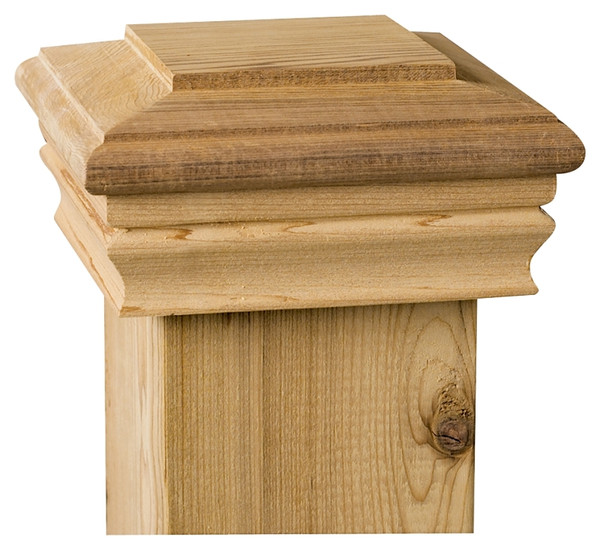 Maine Ornamental 72262 Post Cap, 4 in L, 4 in W, Cedar Wood [SKU: ORG3376043]