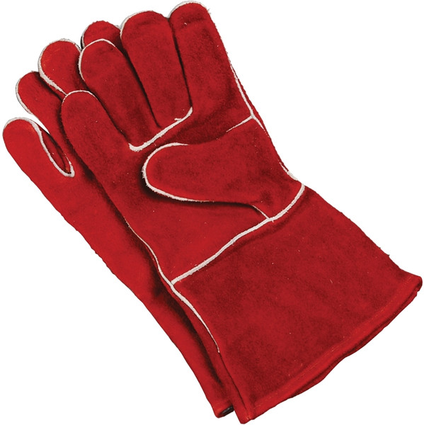 Imperial KK0159 Fireplace Gloves, Cowhide Leather Lining, Cowhide Leather, Red [SKU: ORG5385547]