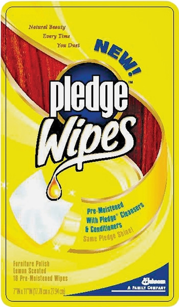 Pledge 72807 Furniture Wipe, White, Liquid, Lemon, Pleasant [SKU: ORG9923640]