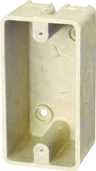 fiberglassBOX 9318 Electrical Box, 1 -Gang, 4 -Knockout, Thermoset Fiberglass, Beige/Tan, Surface Mounting [SKU: ORG3052818]