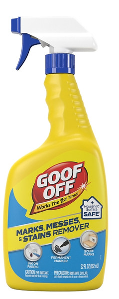 Goof Off FG659WM Marks, Messes and Stains Remover, 22 fl-oz Bottle, Liquid, Almond-Like, Slight Yellow to Clear [SKU: ORG7645690]