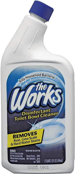 The Works 33310WK Toilet Bowl Cleaner, 32 oz Bottle, Liquid, Mint, Blue [SKU: ORG8215899]