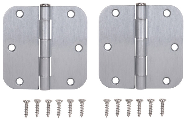 ProSource BH-102SC-PS Door Hinge, Steel, Satin Chrome, Loose Pin, 180 deg Range of Motion, Screw Mounting [SKU: ORG2709517]